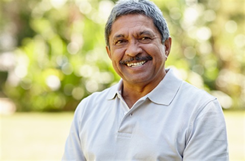 man smiling at camera