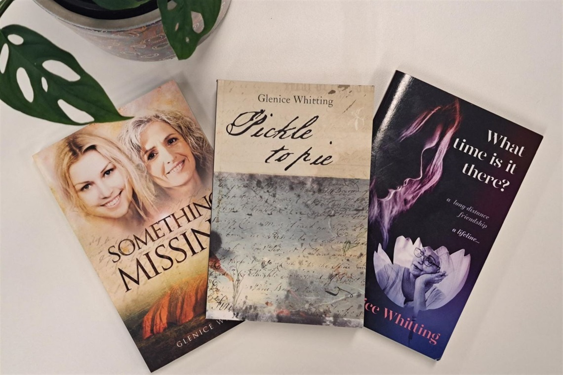 Copies of Glenice Whitting's three novels